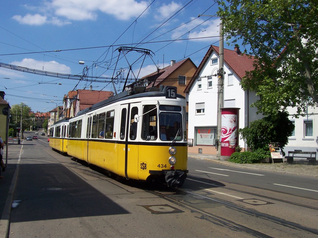 GT 4 - 434 an der Salzwiesenstrae am 29.05.2004