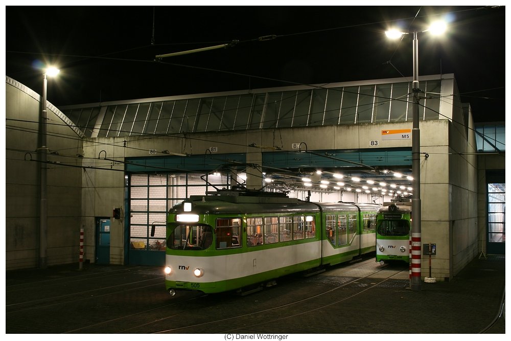 Gt 505 in der Nacht vom 07. auf den 8. November im Btf M�hlstra�e, bei Sonderfahrt fotografiert.