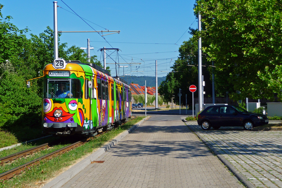 GT8(Z) 204 als Linie 26 in der Kirchheimer Endschleife