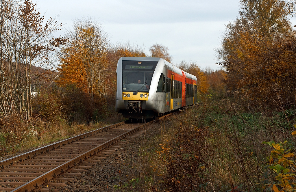 GTW 2/6 der Hellertalbahn am 05.11.2011 in Herdorf.
