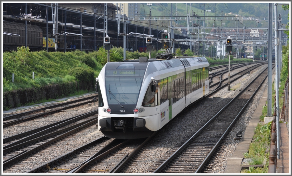 GTW 735-6 fhrt aus St.Gallen aus. (04.05.2011)