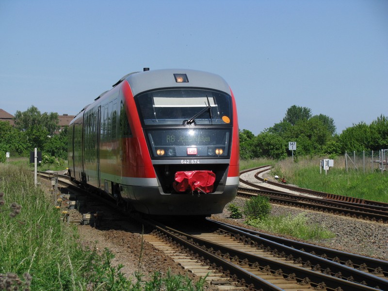 Gsten [SLK (SA)], Triebzug BR 642 674 als Salzland-Express, 05.06.2010