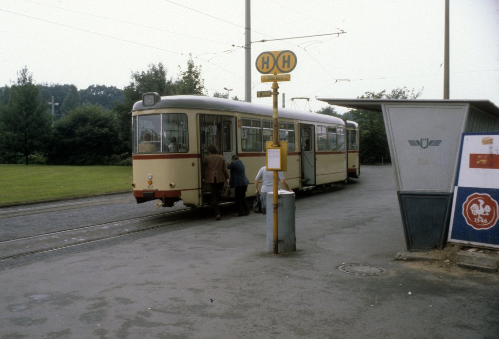Hannover STRA SL 5 (Bw 1517) Stcken am 26. Juni 1981.