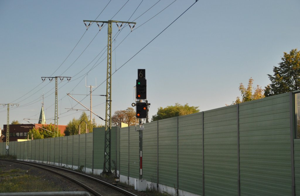 Haupt mit Vorsignal auf dem Lehrte Bahnhof. Foto vom 22.09.10.