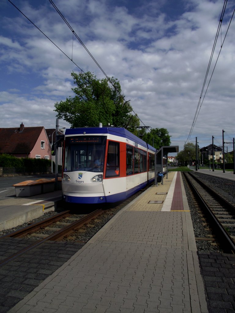 HEAG Straenbahn steht am 11.05.13 in Darmstadt 