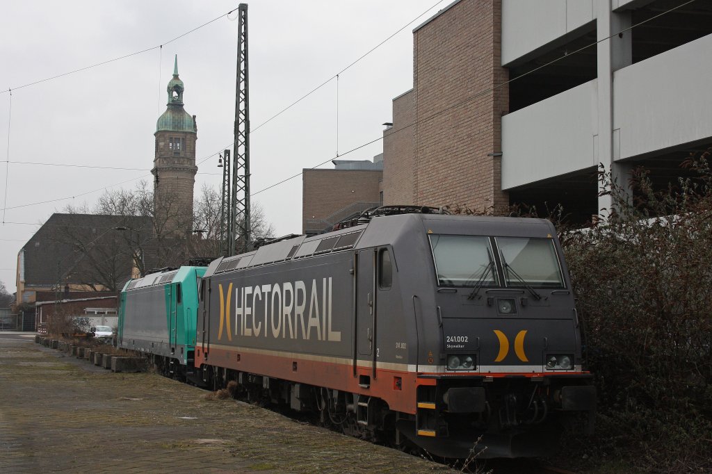 Hectorrail 241.002  Skywalker  am 3.3.13 abgestellt in Krefeld Hbf.