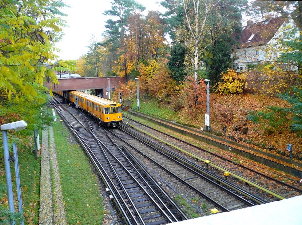 Herbst in Berlin: Endwagen 586 in Krumme Lanke, 5.November 2009. 
