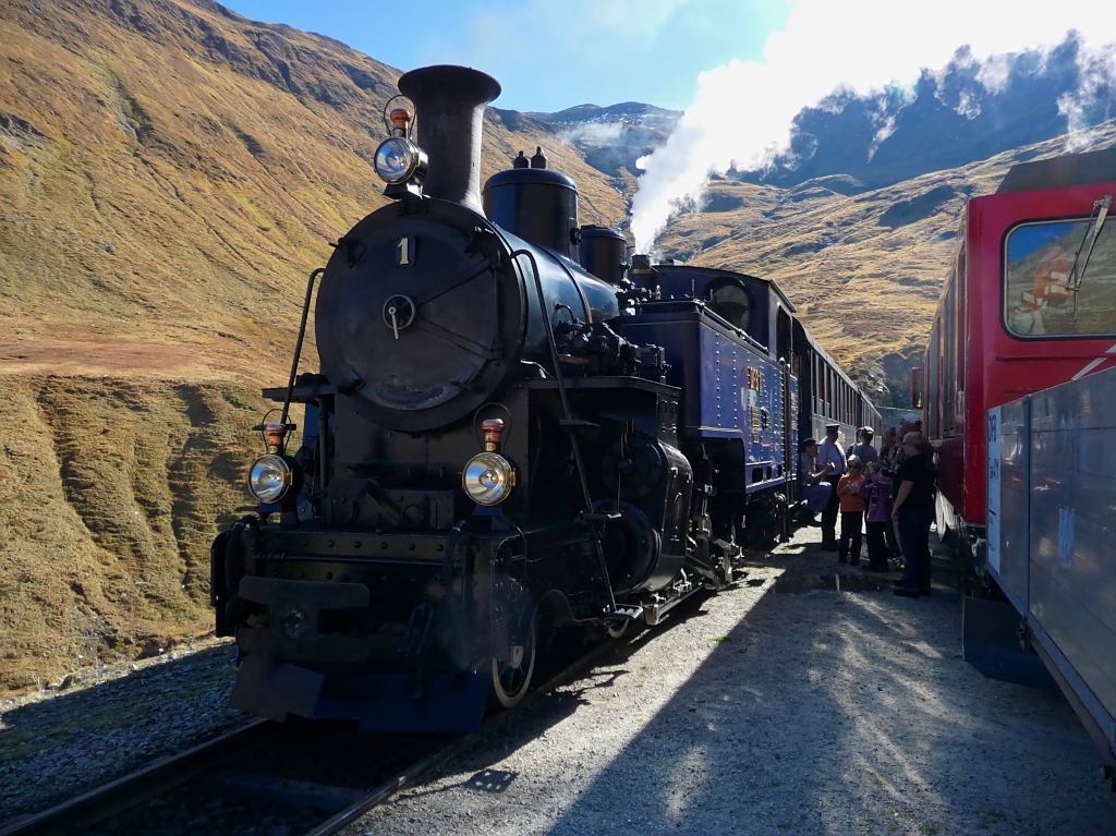 HG 3/4  Furkahorn  der DFB in der Station Furka (2.10.11)