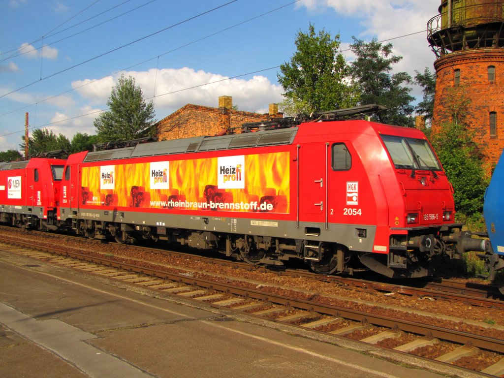 HGK 185 586-5 am 01.09.2012 abgestellt in Grokorbetha.