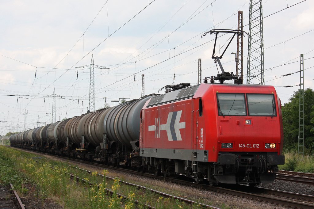 HGK 2002/145-CL 012 am 4.7.12 mit einem Kesselzug in Ratingen-Lintorf.