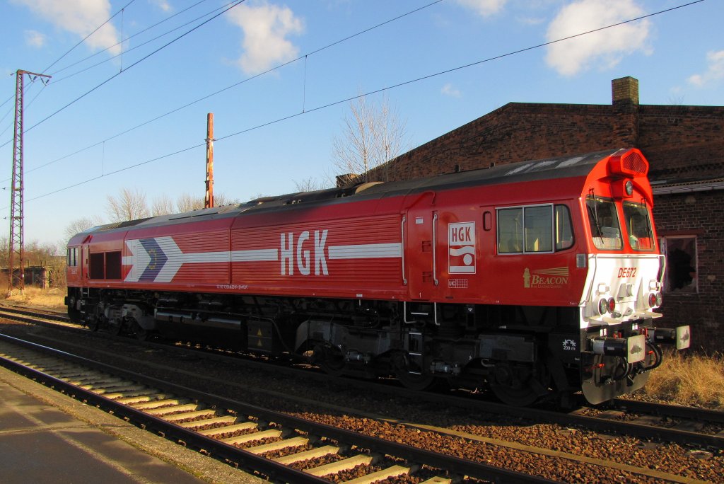 HGK DE 672 (92 80 1266 072-8 D-HGK) am 20.02.2012 abgestellt in Grokorbetha.