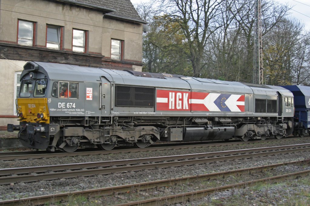 HGK DE 674 durchfhrt am 13.11.09 Ratingen-Lintorf
