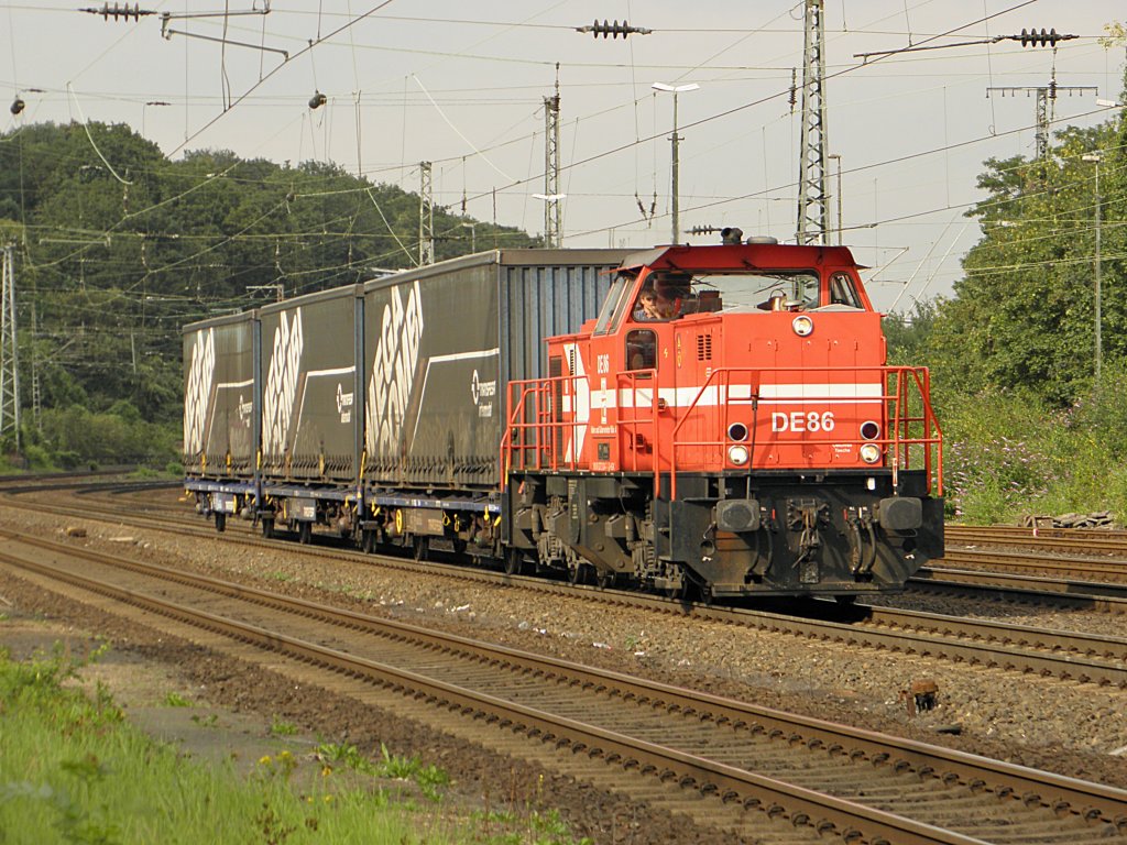 HGK DE86 mit dem Mega Combi Ganzzug ^^ in K�ln West am 5.8.2011