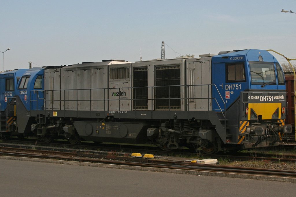 HGK DH 751 am 25.4.10 bei Vossloh in Moers