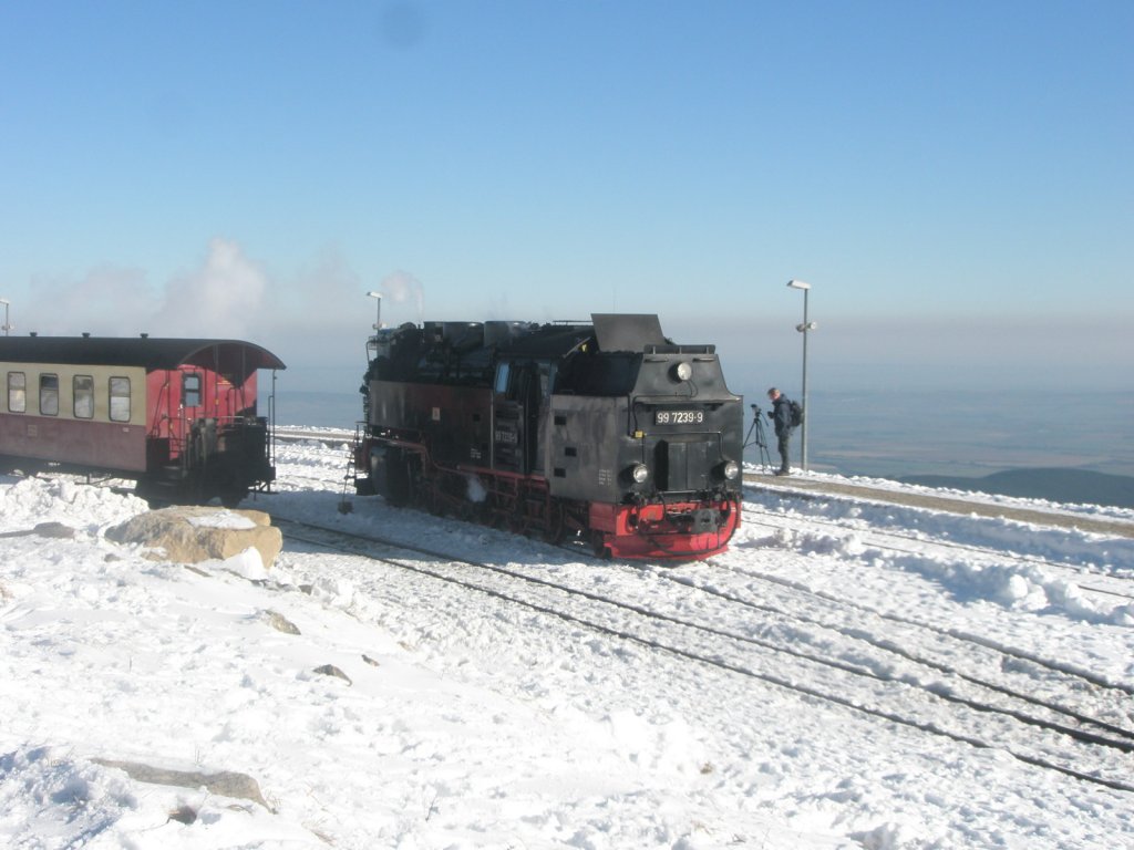 Hier 99 7236-6, beim rangieren am 20.10.2009 auf dem Brocken.