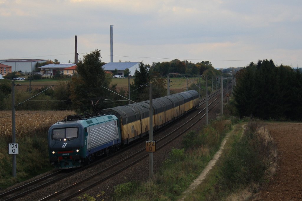 Hier am 20.10.2011 in Alteglofsheim 412 020 .