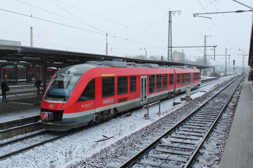 Hier steht ein LINT41 der DB am 23.2.13 in Gttingen