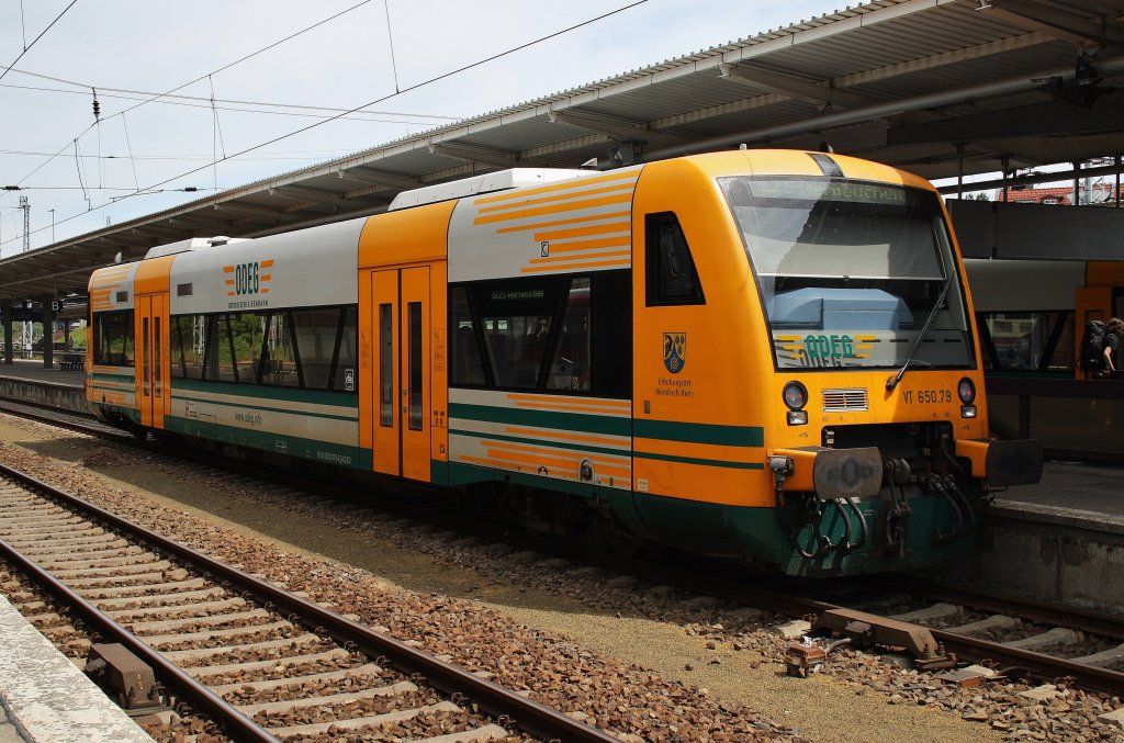 Hier VT650.79 als ein OE25 (OE79269) von Berlin Lichtenberg nach Werneuchen, dieser Triebzug stand am 26.5.2012 in Berlin Lichtenberg.