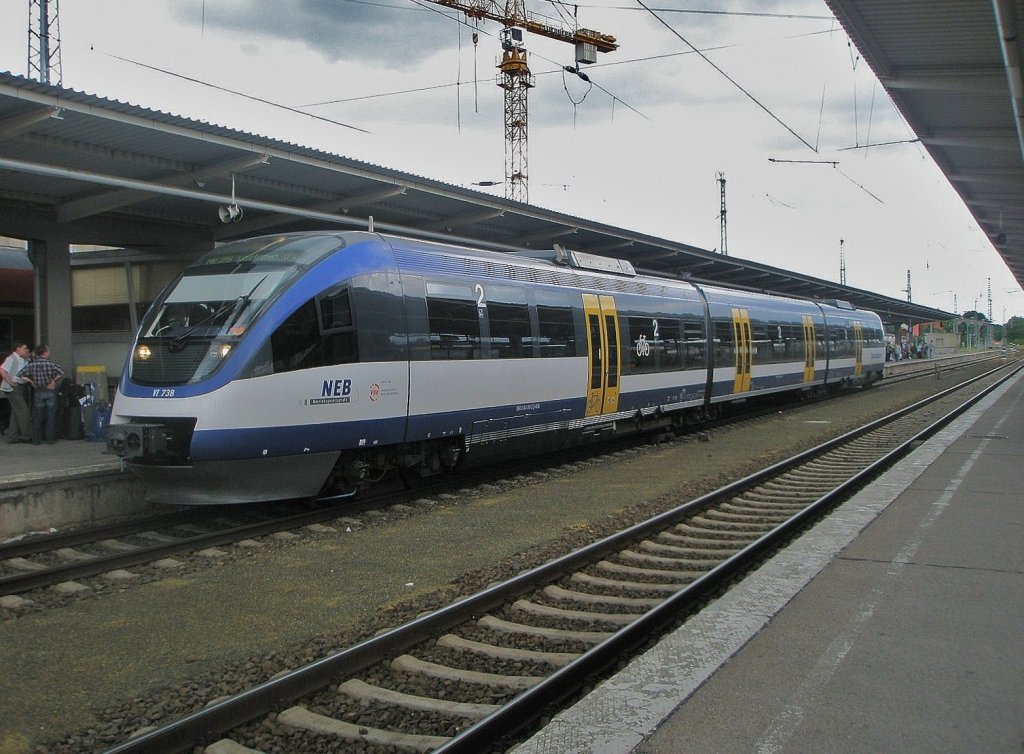 Hier VT738 als NE26 von Berlin Lichtenberg nach Kostrzyn, dieser Triebzug stand am 18.6.2011 in Berlin Lichtenberg.