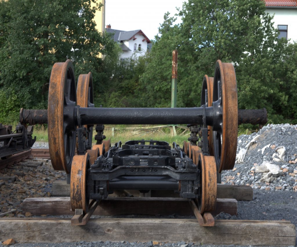 Hier wird das  Prinzip eines Rollbocks gezeigt, Bahnhofsgelnde Radebeul Ost 10.08.2012 17:35 Uhr 