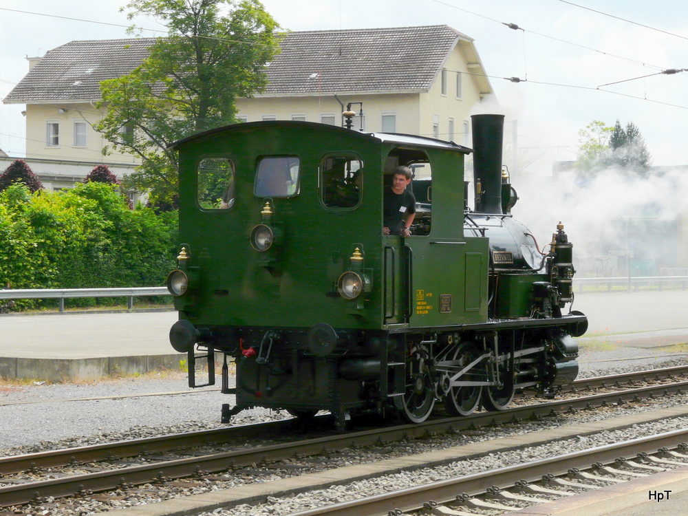 Hist.Seetal - Dampflok E 3/3 * BEINWIL * bei Rangierfahrt im Bahnhof Wohlen am 29.05.2010