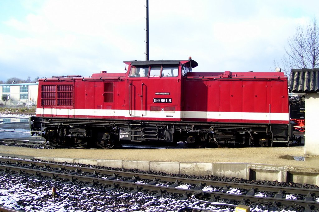 HSB 199 861-6 im Bw Wernigerode; 24.11.2010