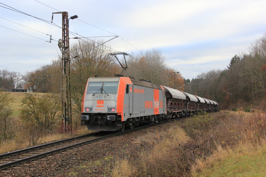 HVLE 185 640-0 in R�beland (Harz), November 2012.