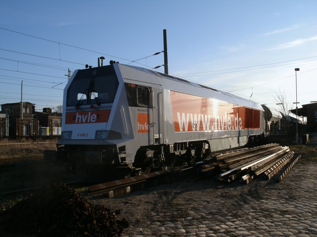 Hvle Maxima V490.3 verbrachte den ganzen 05.Mrz 2012 in Bergen/Rgen.