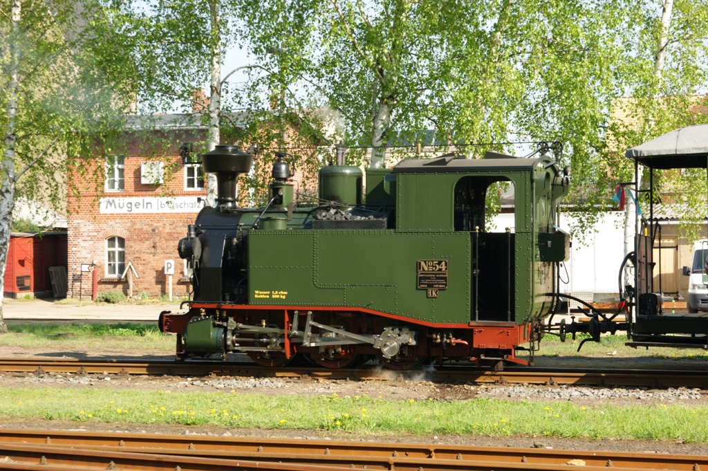 I K im Bahnhof M�geln, anl��lich der Sonderfahrten M�geln-Glossen zu Ostern. Aufgenommen am 23.April 2011.