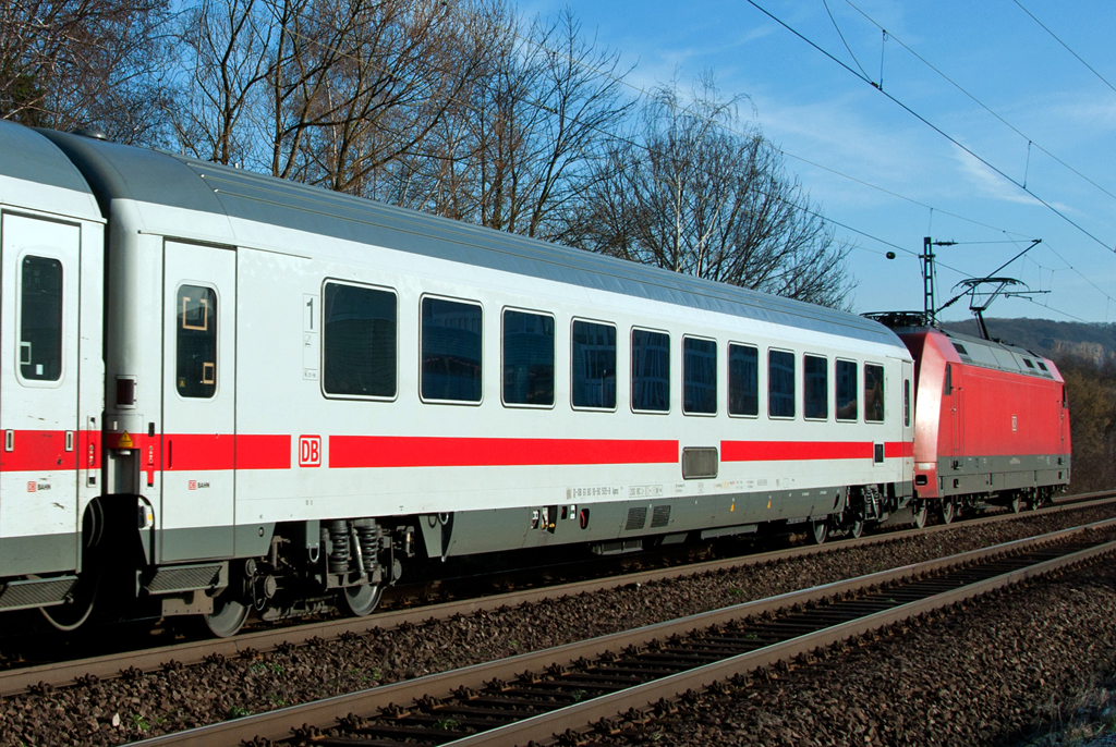 IC- 1. Klasse-Wagen bei Bonn-Beuel - 12.01.2013
