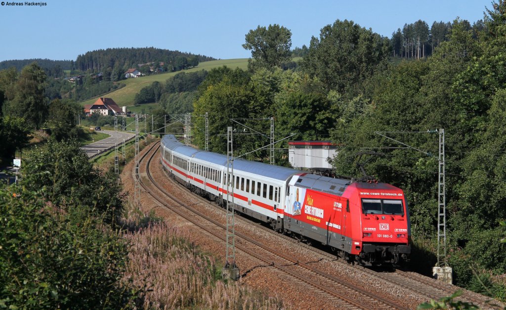 IC 2006  Bodensee  (Konstanz-Dortmund Hbf) mti Schublok 101 080-0  CEWE Fotobuch  am Esig St.Georgen 8.9.12