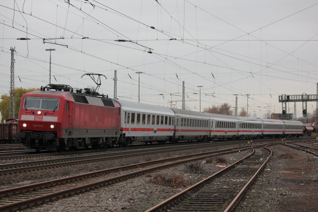 IC 2259 mit 120 113 von Kln nach Leipzig mit ca 10min Versptung durch den Gbf Paderborn am Nachmittag des 25/11/11