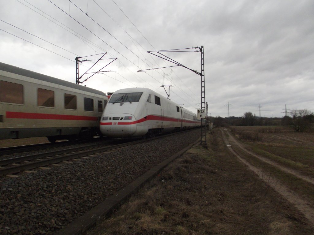 ICE 1 aus Frankfurt nach Fulda (05.02.2011)