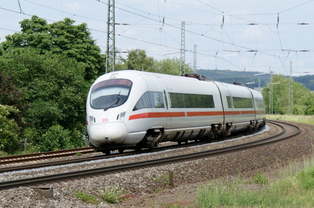 ICE-T 1558 von Leipzig nach Wiesbaden Hbf leicht versptet kurz vor Fulda am 09.06.2011