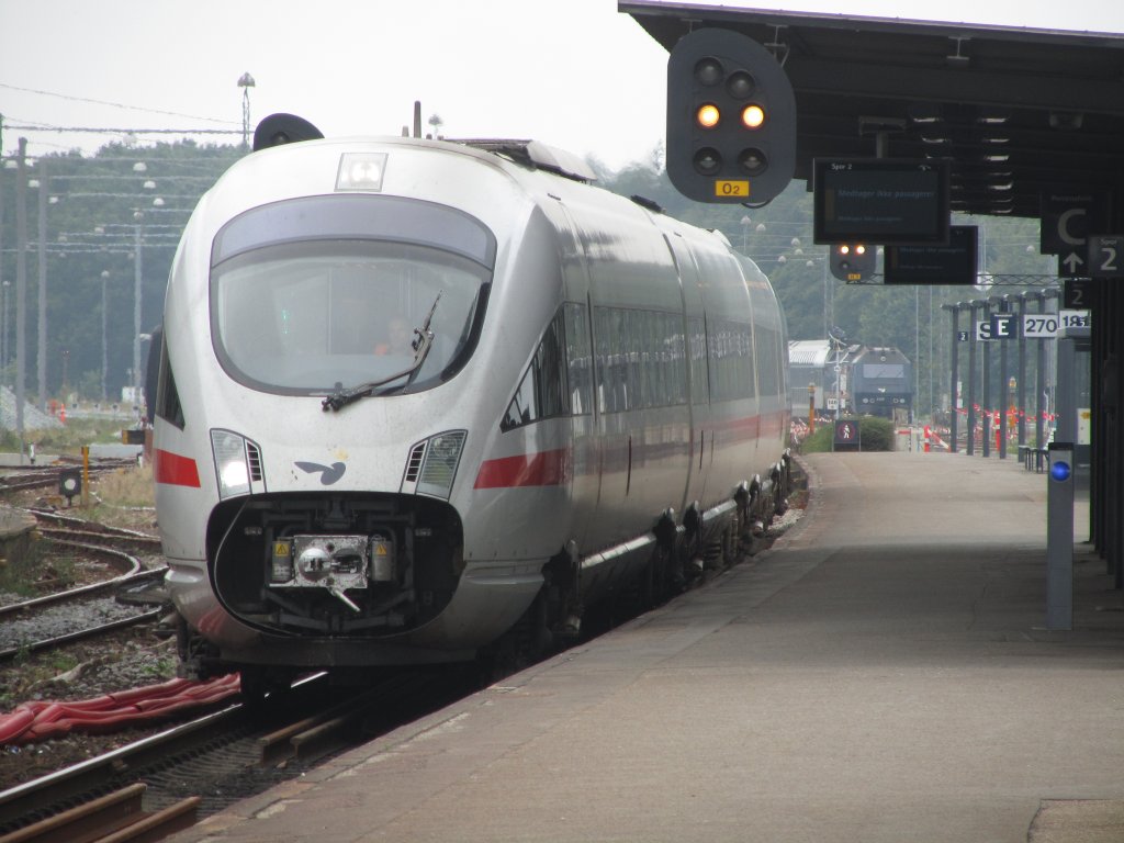 ICE-TD in Nykbing. Wartet auf die Rckfahrt nach Kopenhagen, 15.08.2010