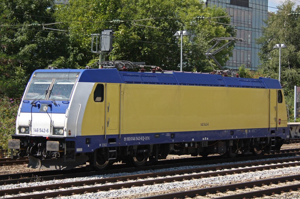 IGT 146 542 am 17.8.12 auf Messfahrt in Mnchen-Heimeranplatz.