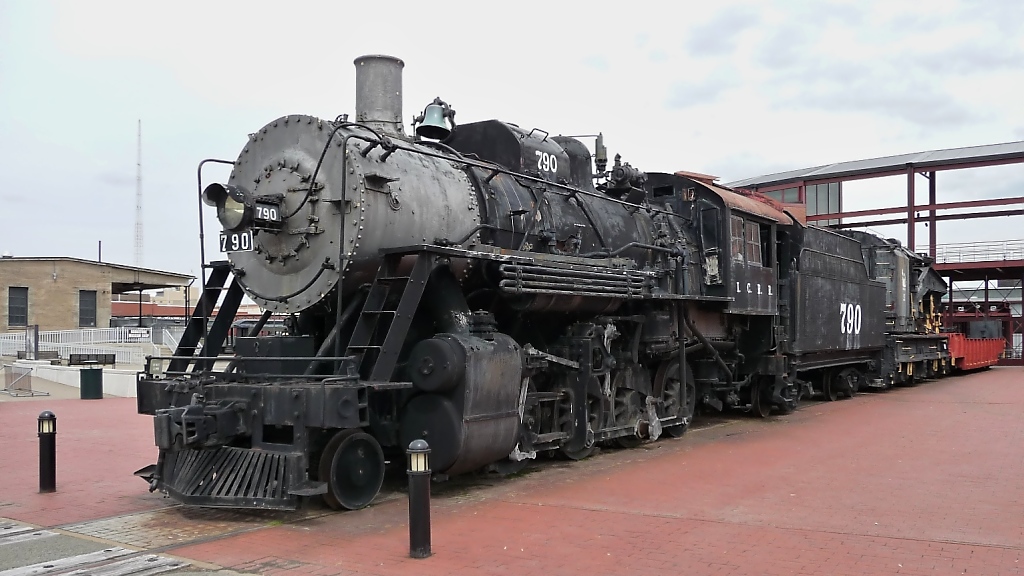 Illinois Central Railroad #790, gebaut 1903 von Alco, in  Steamtown  Scranton, PA (4.6.09). 