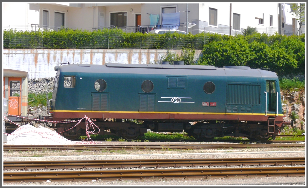 Im Regionalzug von Milano nach Lecce. 5.Tag (09.04.2011)
BB159 wird noch beim Baudienst verwendet und hat Wochenendpause in Martina Franca.