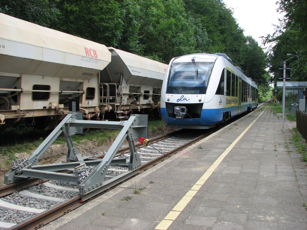 Im Sommer 2007 fanden auf dem Streckenabschnitt nach Rehna umfangreiche Bauarbeiten statt, weswegen die Zge der OLA nur bis Gadebusch fuhren so wie am 17.07.2207.