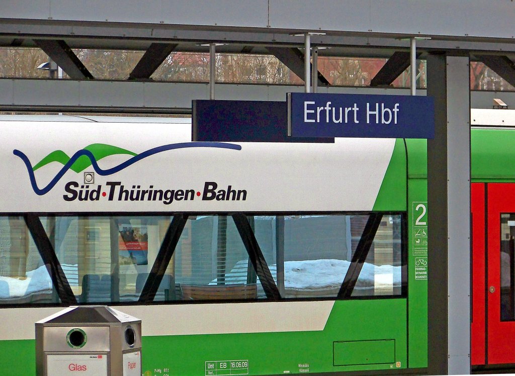 Impression aus Erfurt Hbf, 19.2.010.