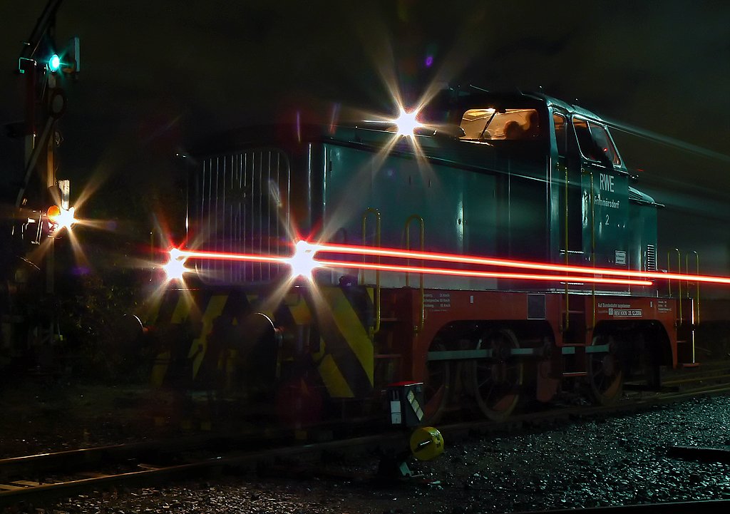 Impression aus der Halle des Rheinischen Industriebahnmuseums im ehem. BW Kln Nippes , whrend einer Veranstaltung im Rahmen der langen Nacht der Museen in Kln am 7.11.09. 