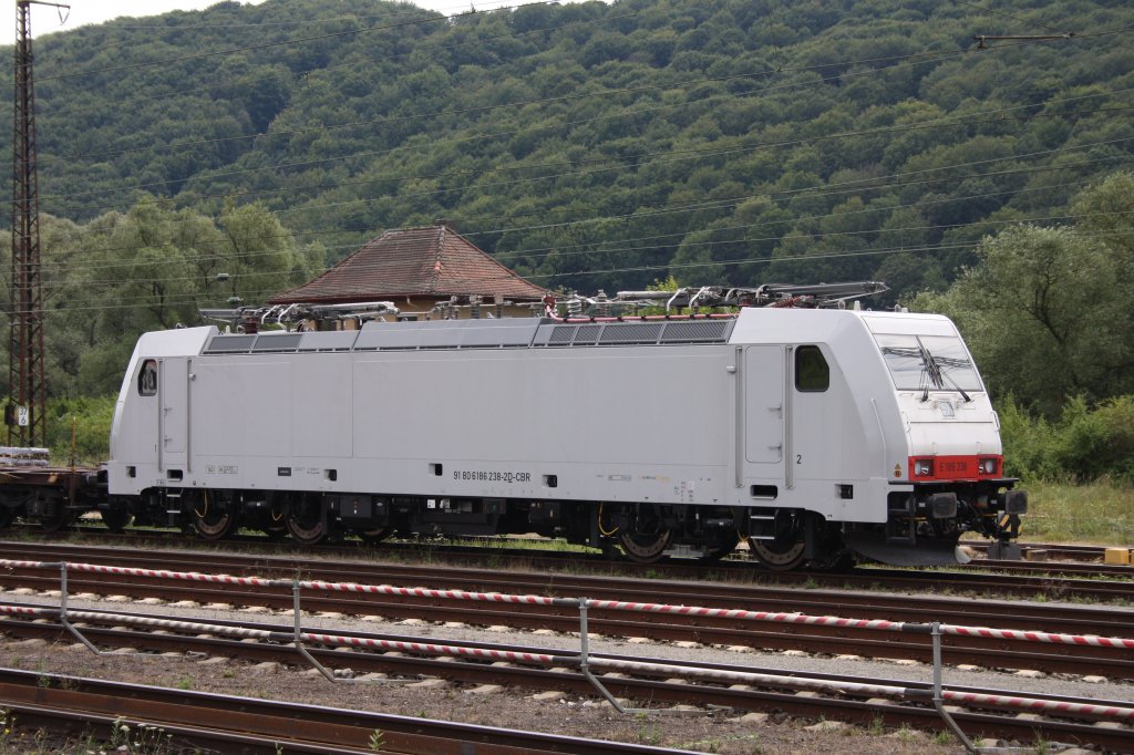 In Gemnden (Main) stand am 01.08.10 die 186 238-2