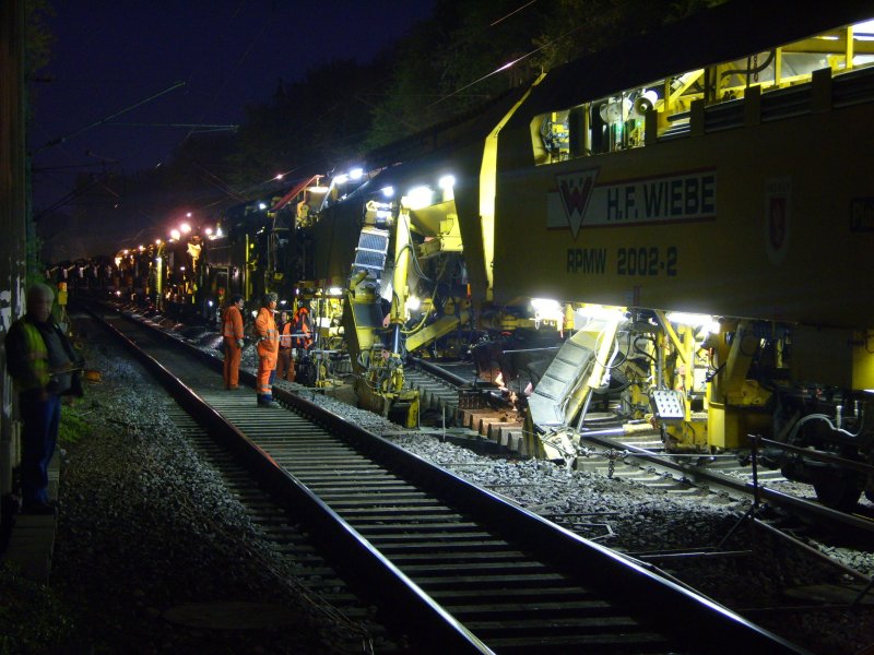 In der Nacht vom 09.05.2010 auf den 10.05.2010 war der Bauzug in Eilendorf beschftigt.
