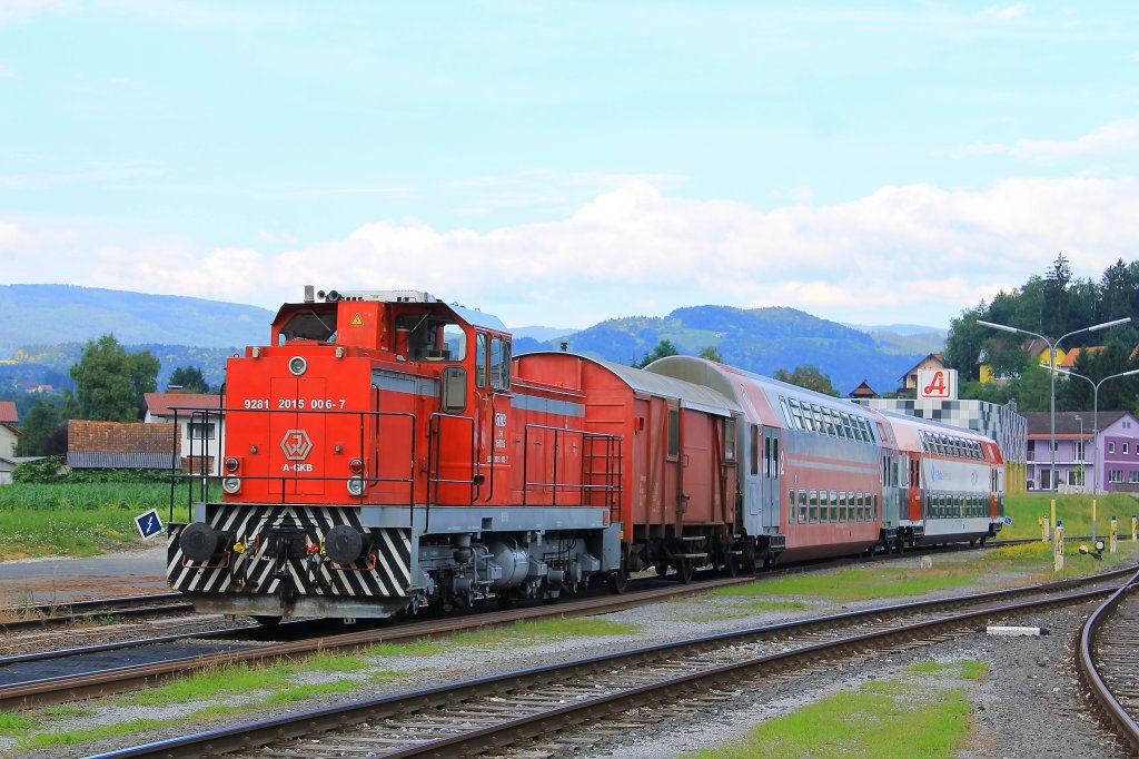 In seltenen Fllen kommt der Generatorwagen der GKB zum Einsatz. Nmlich genau dann wenn einer der Steuerwagen ausfllt. 6.Juli2013