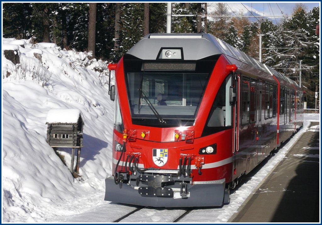 In Surovas kam mir der ABe 8/12 3502 auf Probefahrt entgegen. Leider habe ich ihn fr den Rest des Tages nicht mehr angetroffen. (11.11.2009)