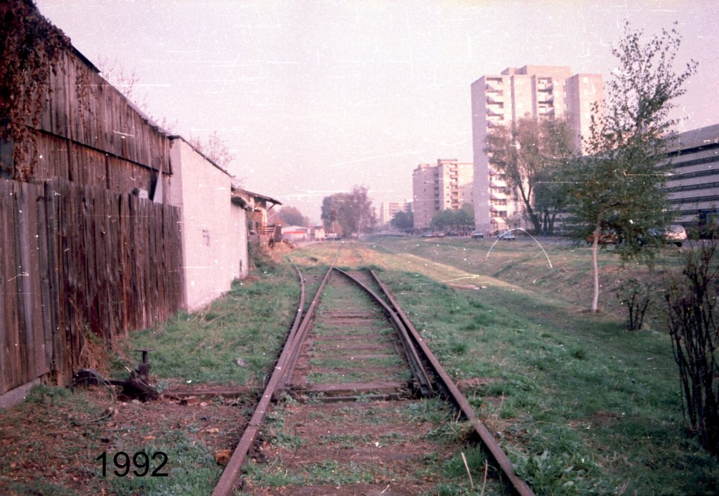 Industriebahn Tegel–Friedrichsfelde, Gterbahnhof Berlin Lbars 1992, Blickrichtung Ost, 