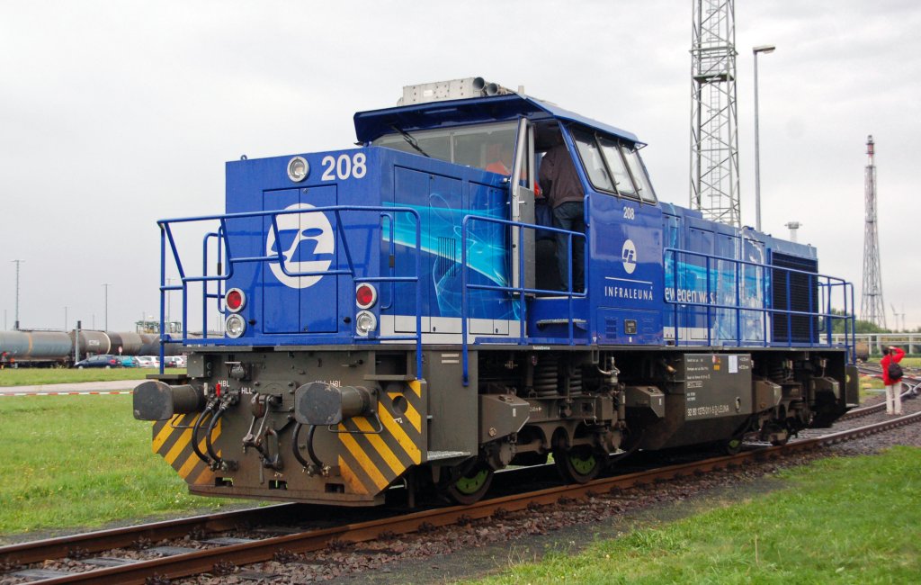 InfraLeuna-208 wurde am 04.09.10 als neueste Lok der InfraLeuna gezeigt.