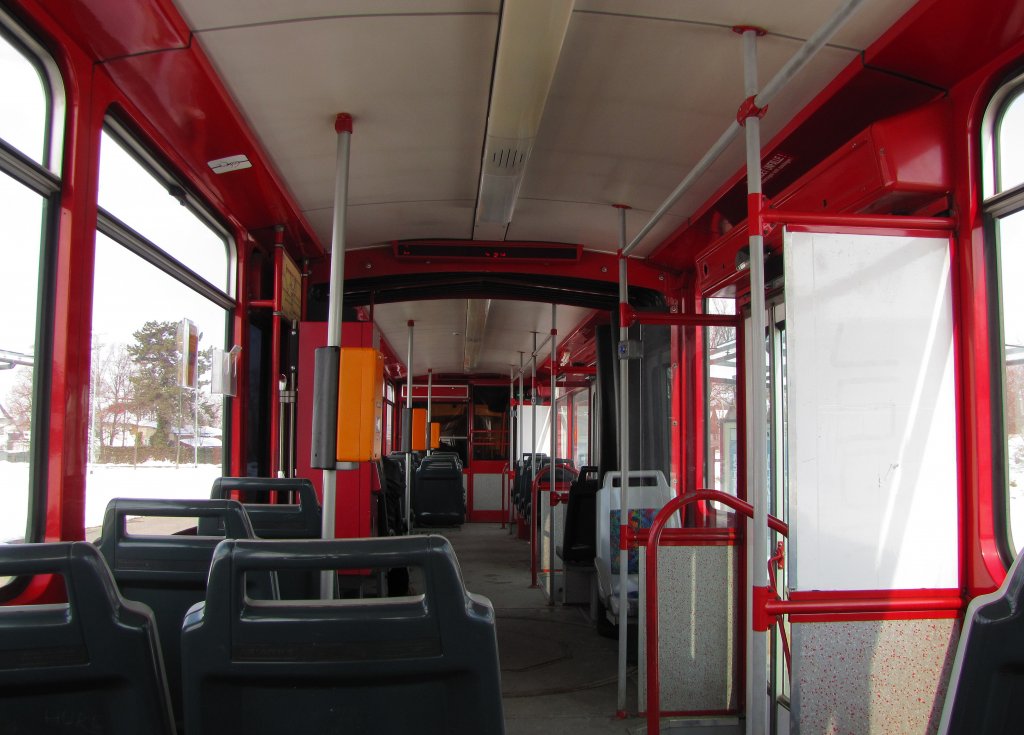 Innenansicht vom Tatra EVAG 450 am 14.03.2013.