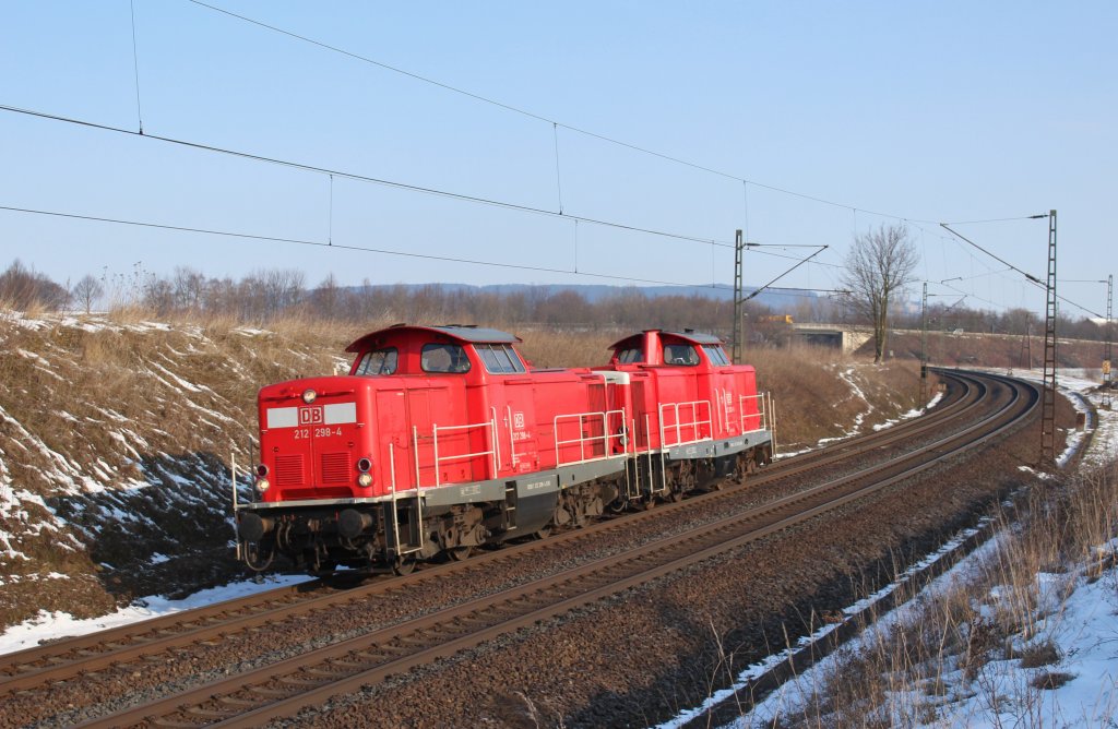 Irgendwann im Mrz 2013 war 212 298 & 212 323 bei Burgstemmen (KBS 350) auf dem Weg Richtung Gttingen.