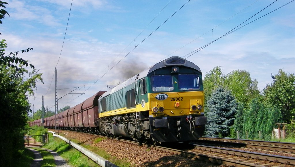 ITL Power...29002 mit einem langen und vollem Kohlezug kurz vor dem Hp Dresden-Stetzsch am 28.8.12